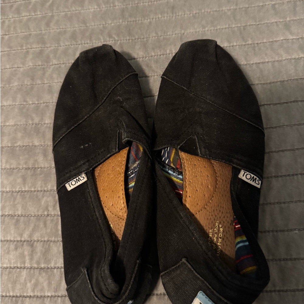 TOMS Black Slip-On Shoes